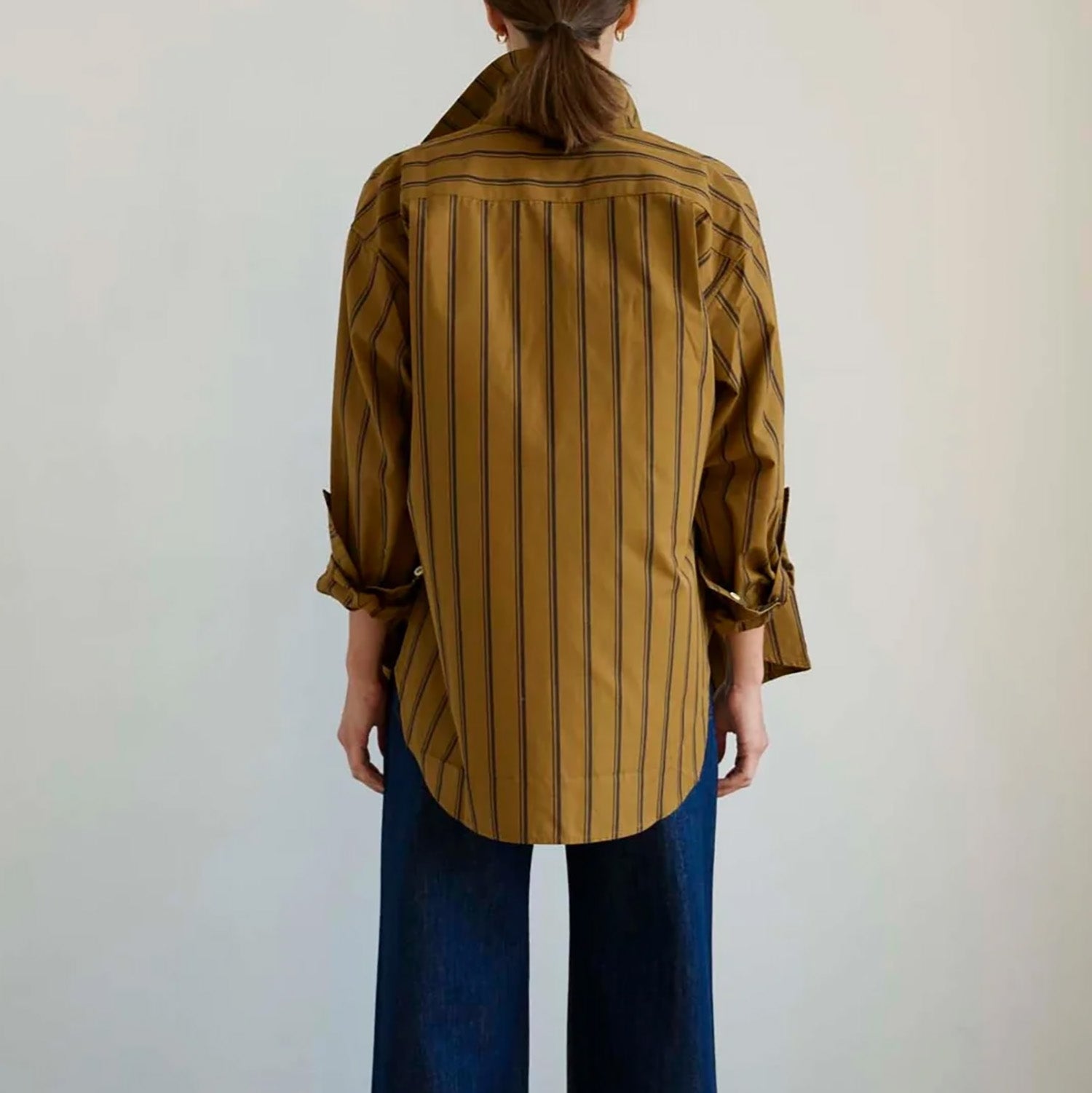The Weekend Shirt in Goldenrod Stripe