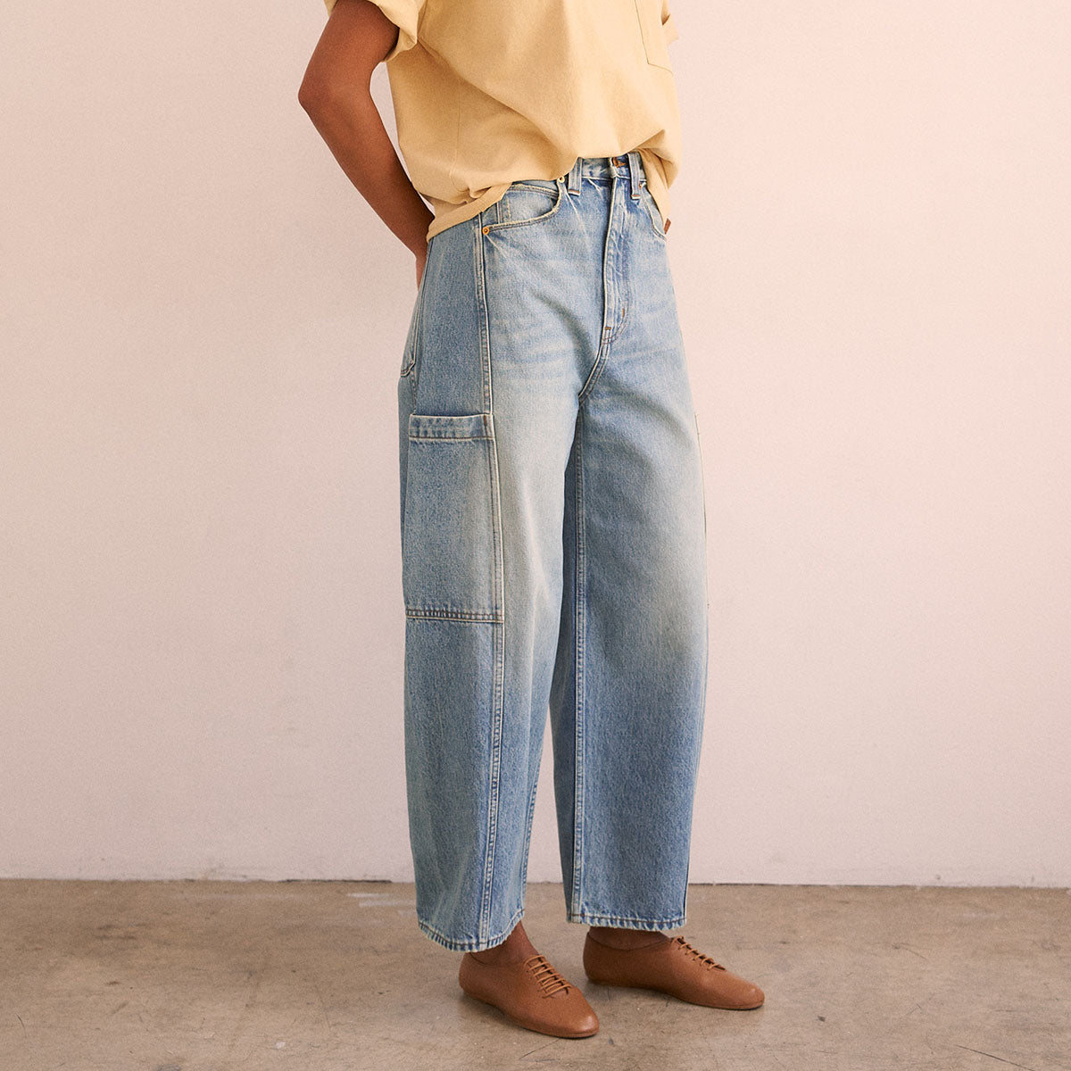 The Crop Painter in Worn Indigo