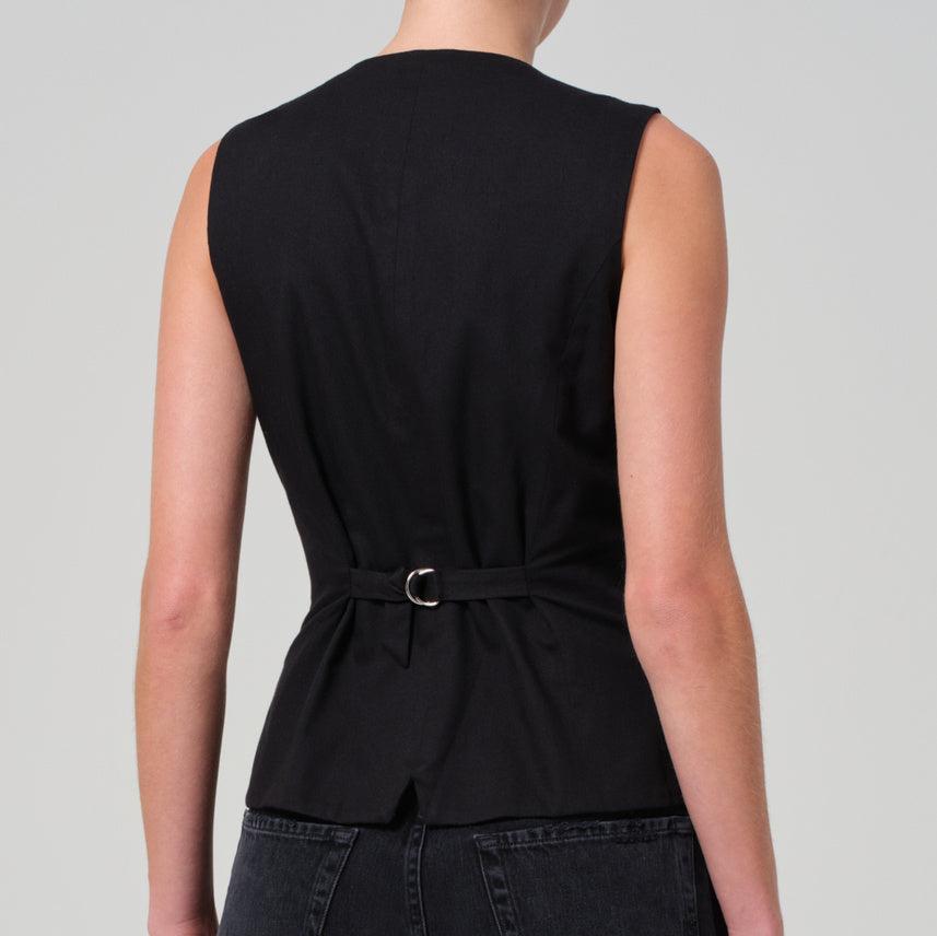 Jasmin Tailored Vest in Black