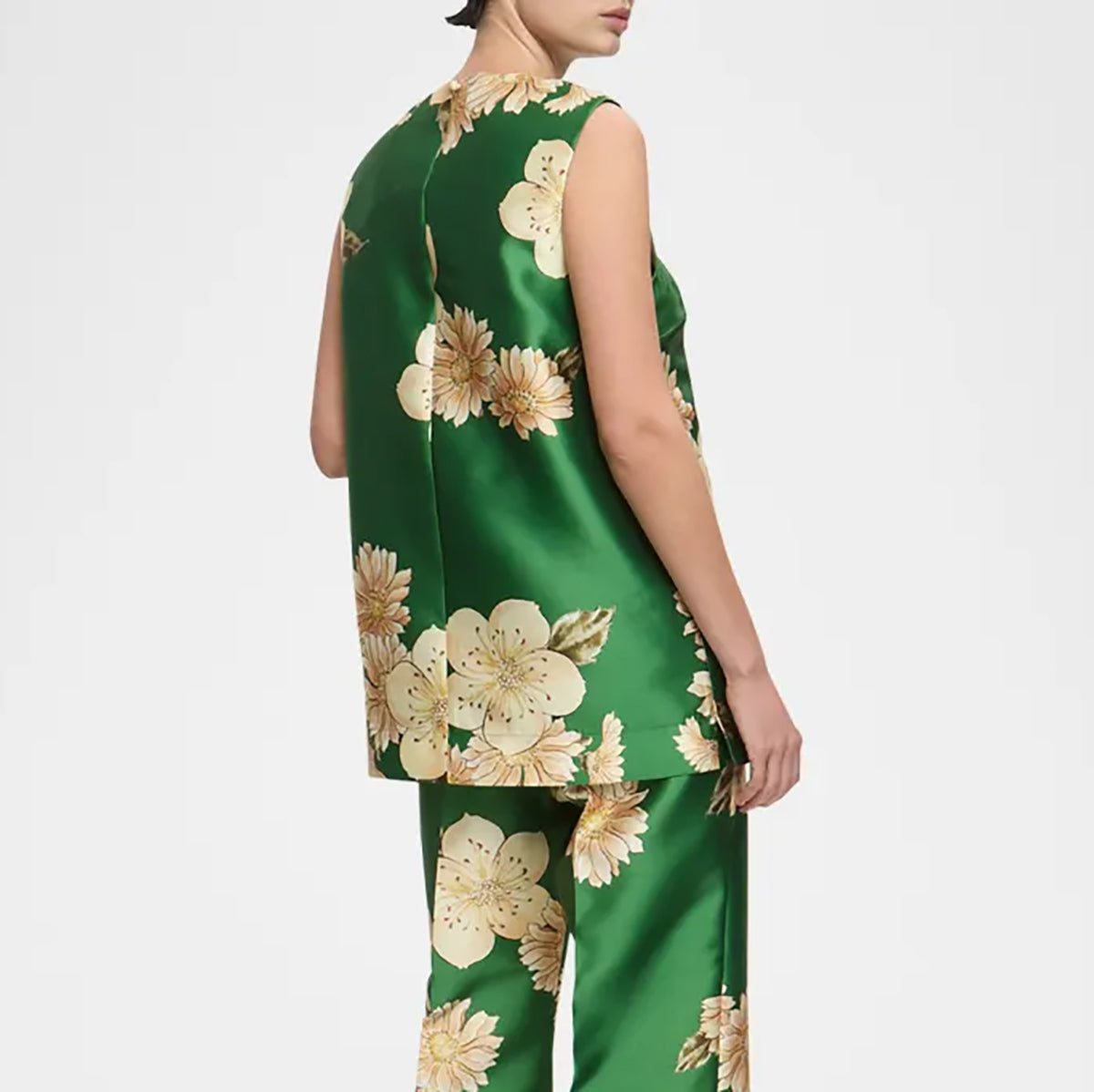 Sage Top in Green Floral