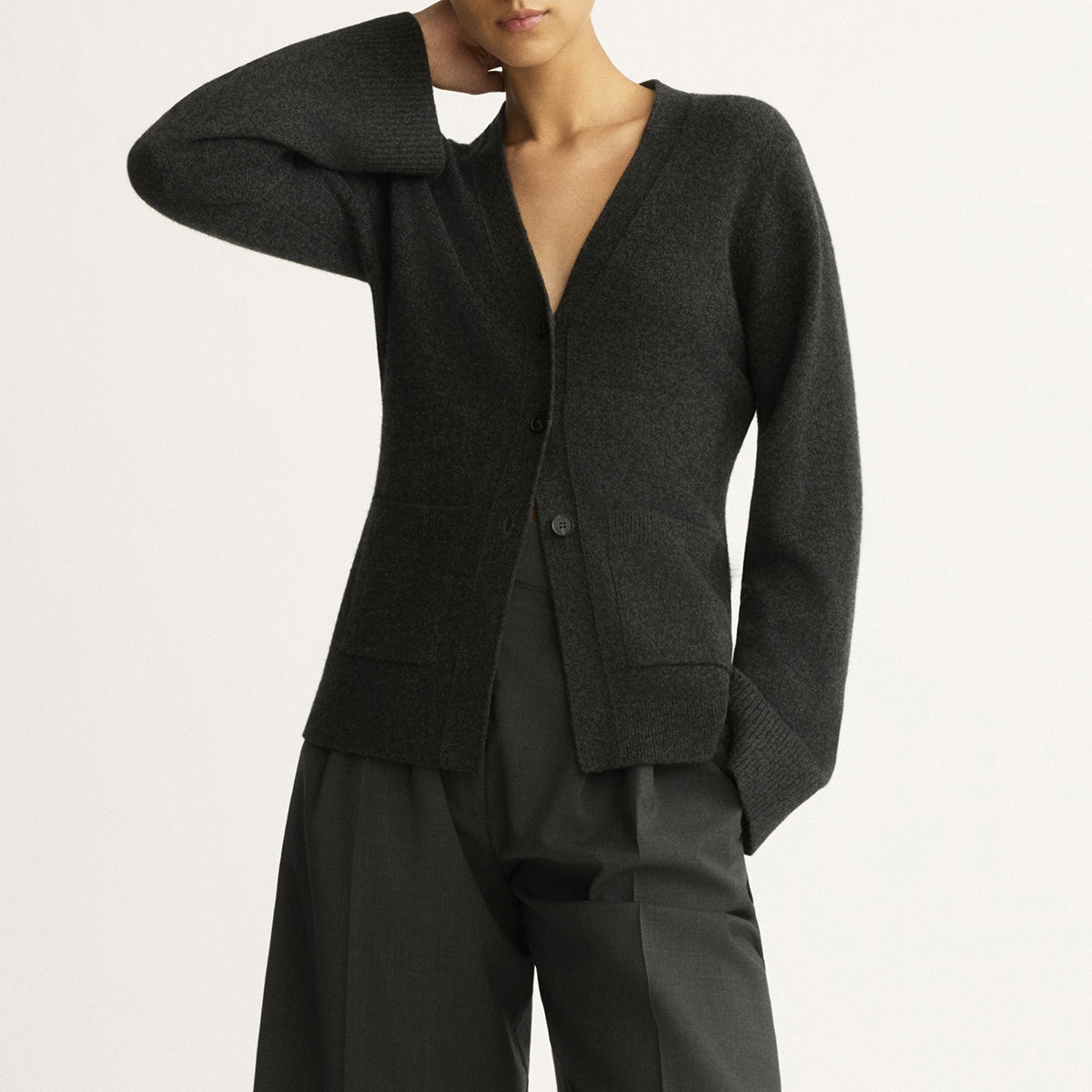 Bleeker Cardigan in Charcoal
