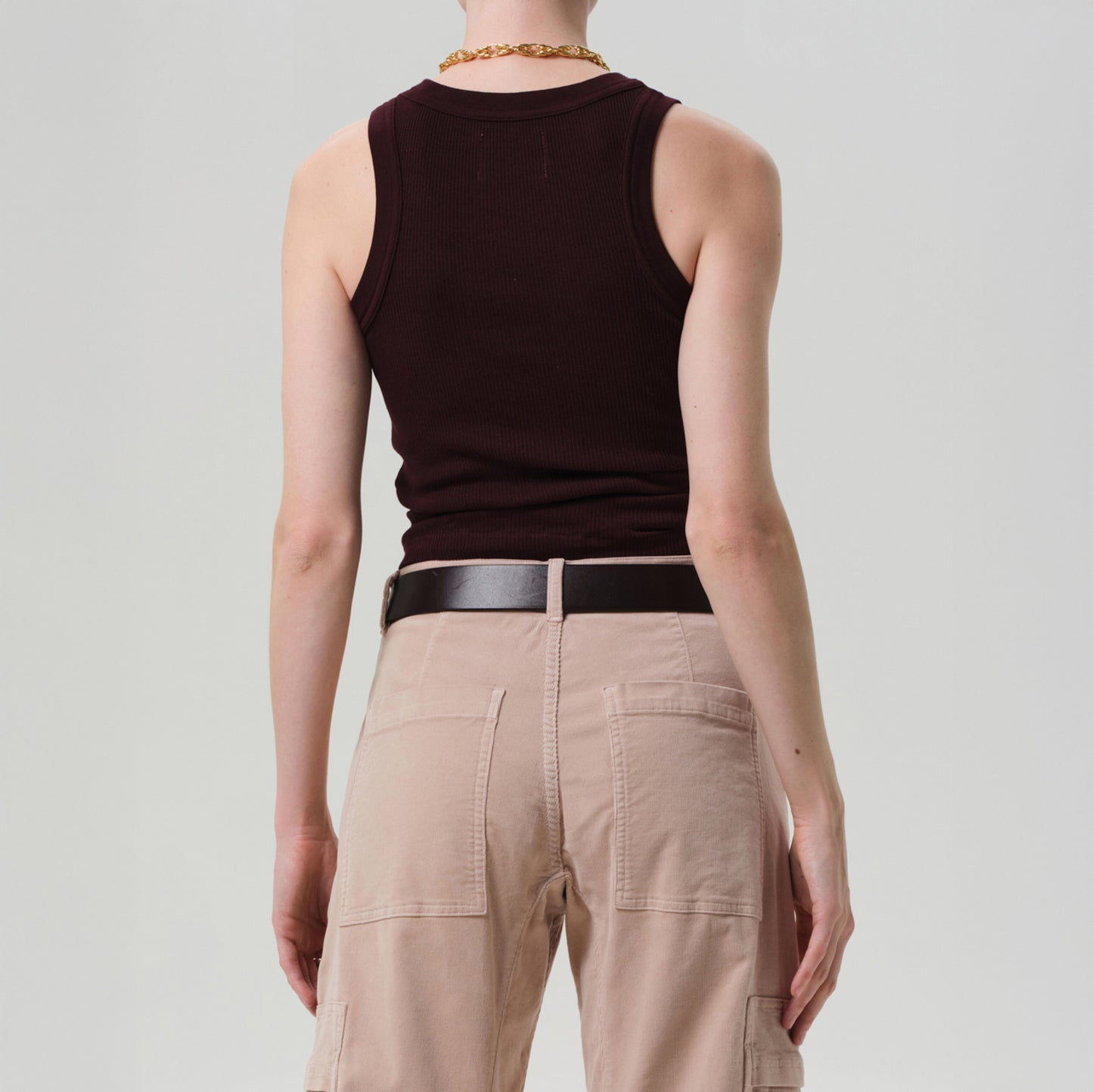 Isabel Rib Tank in Mahogany