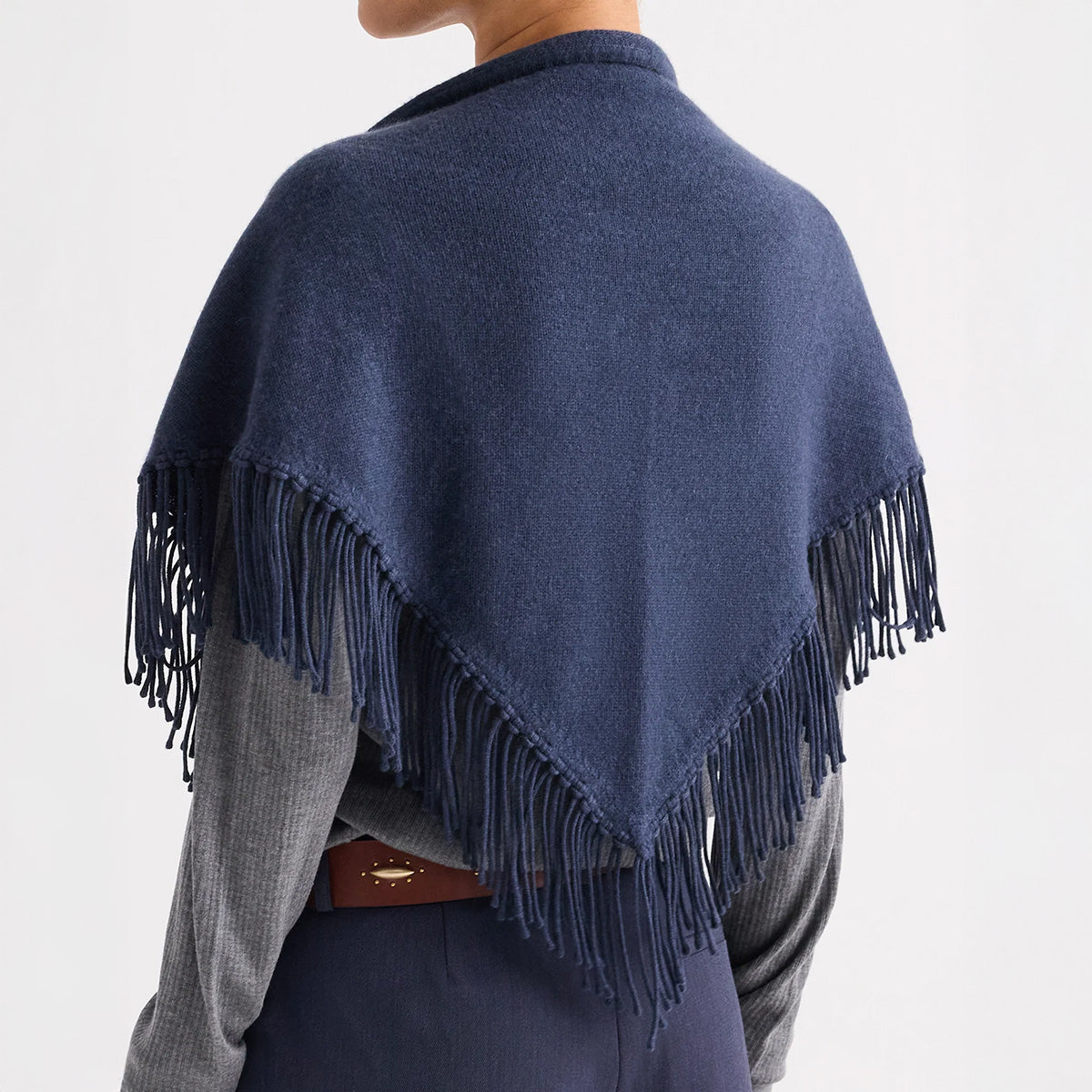 Fringe Scarf in Blue Nights
