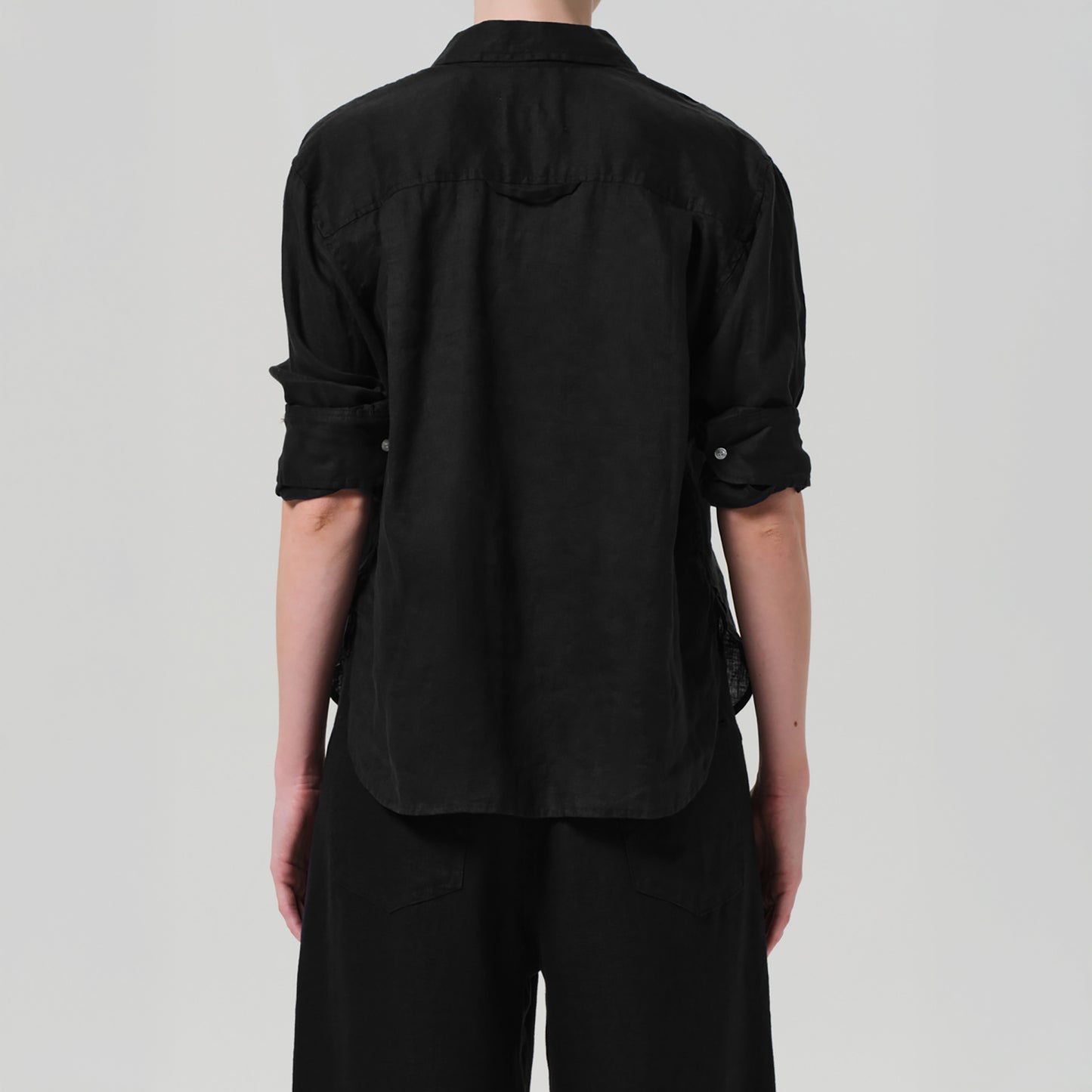 Kayla Shrunken Shirt in Black