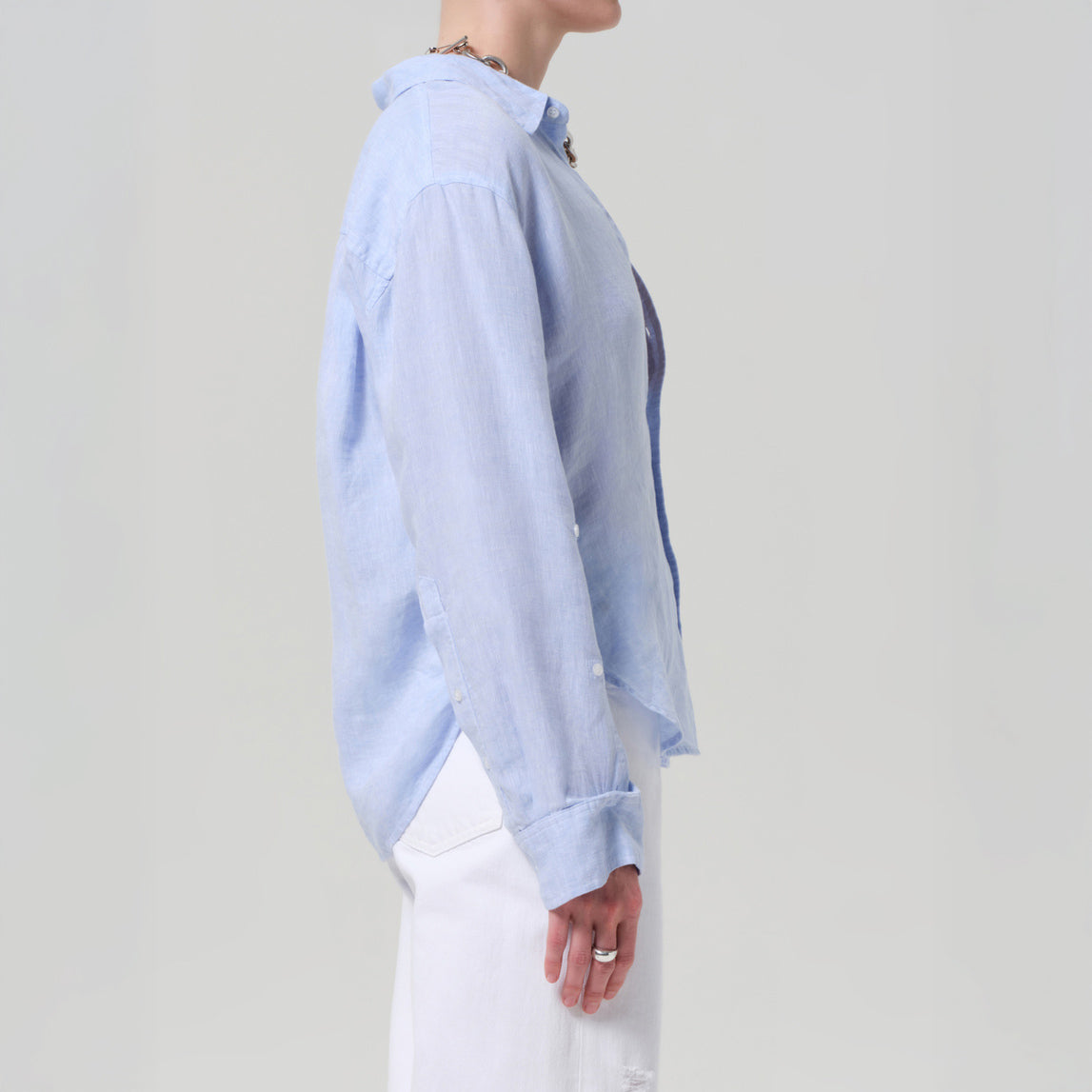 Kayla Shrunken Blouse in Glint