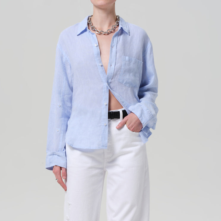 Kayla Shrunken Blouse in Glint