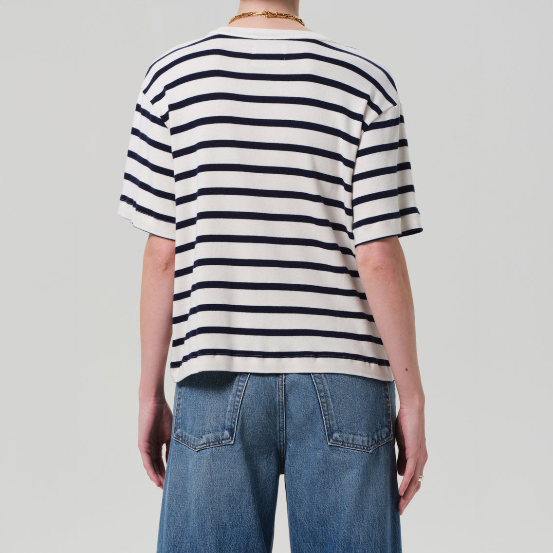 Goldie Tee in Azure Stripe
