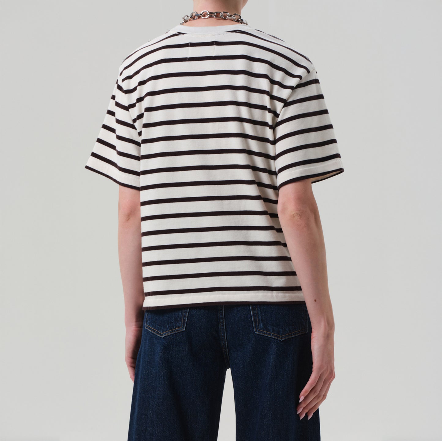 Goldie Tee in Chocolate Stripe