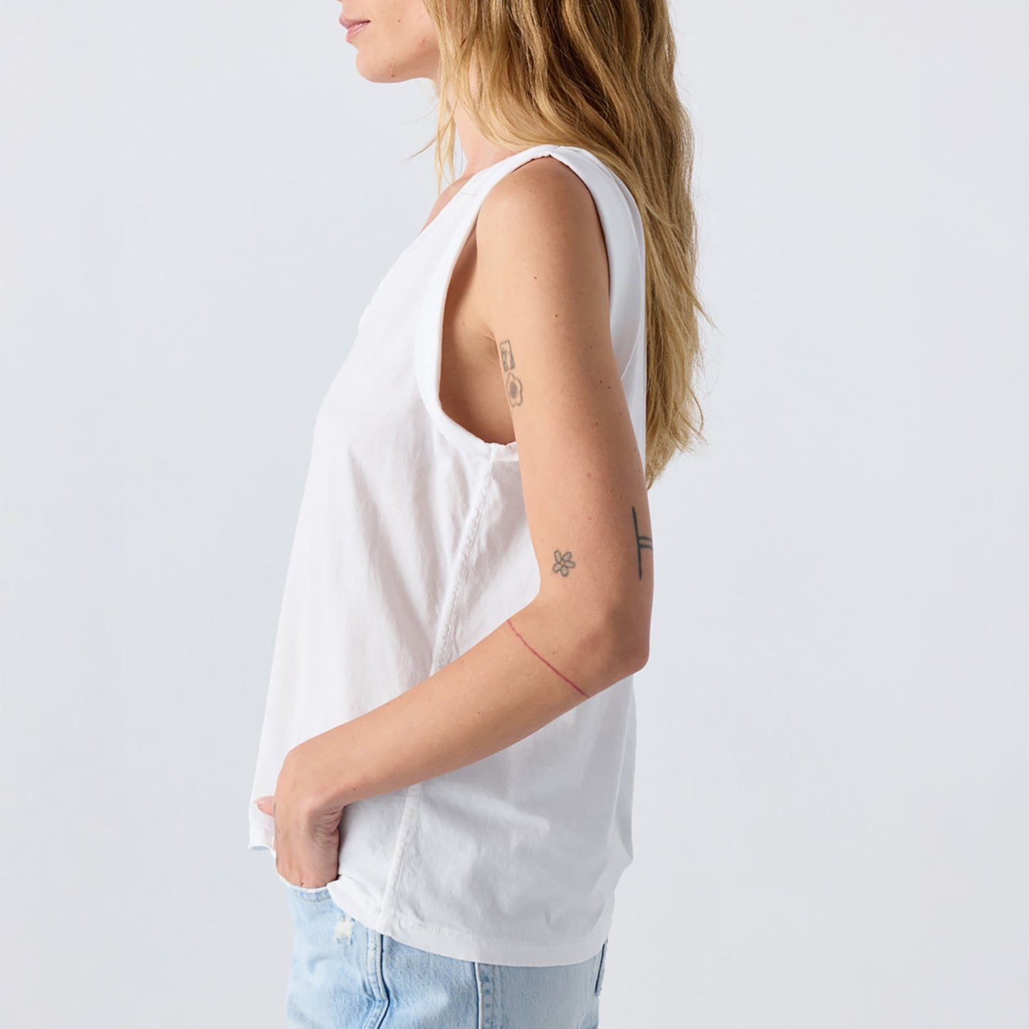Dona Sleeveless Tee in White
