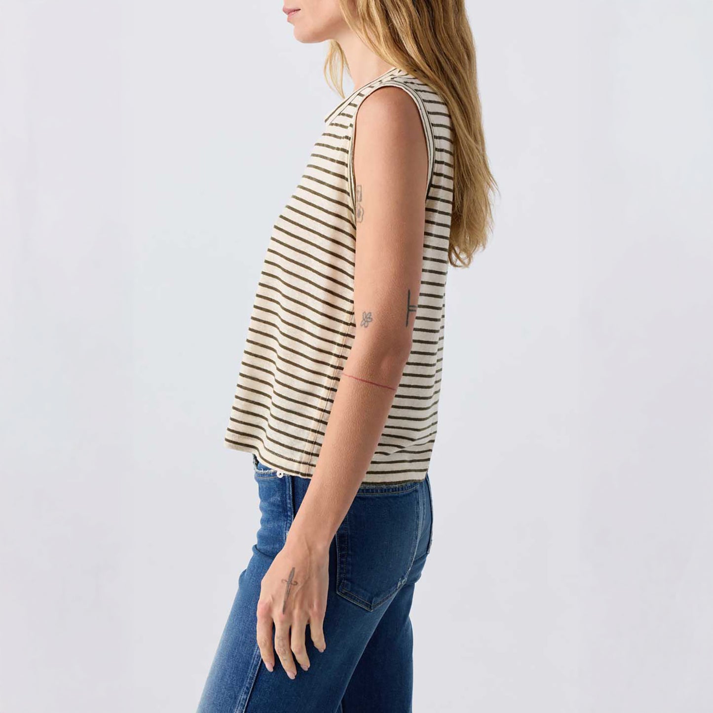 Striped Love Tee in Reseda