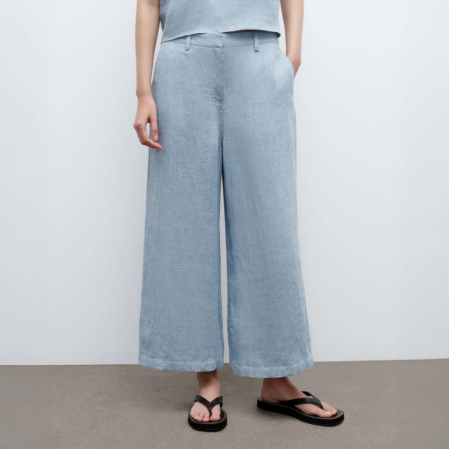 Cropped Howard Pant in Light Indigo