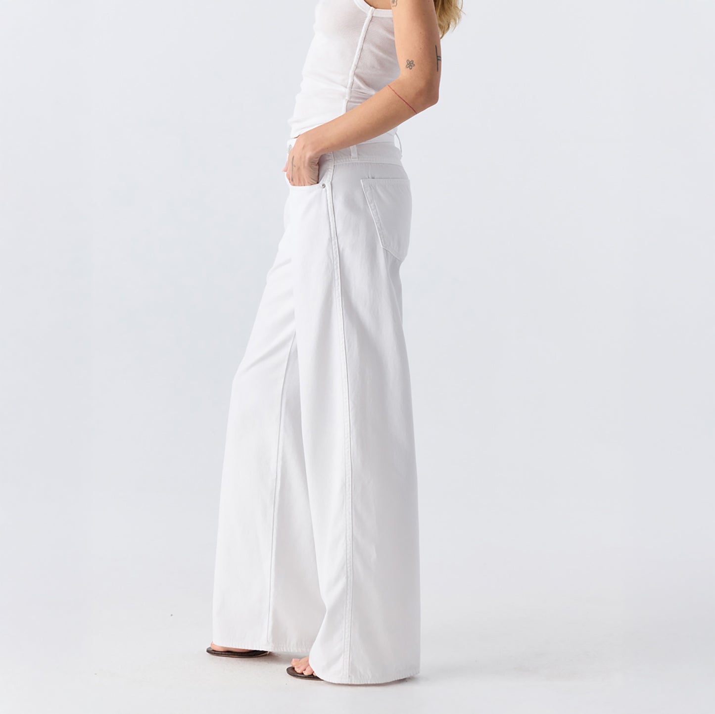 Regina Wide Leg Jean in White