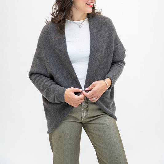 Horizontal Cardigan in Blackened