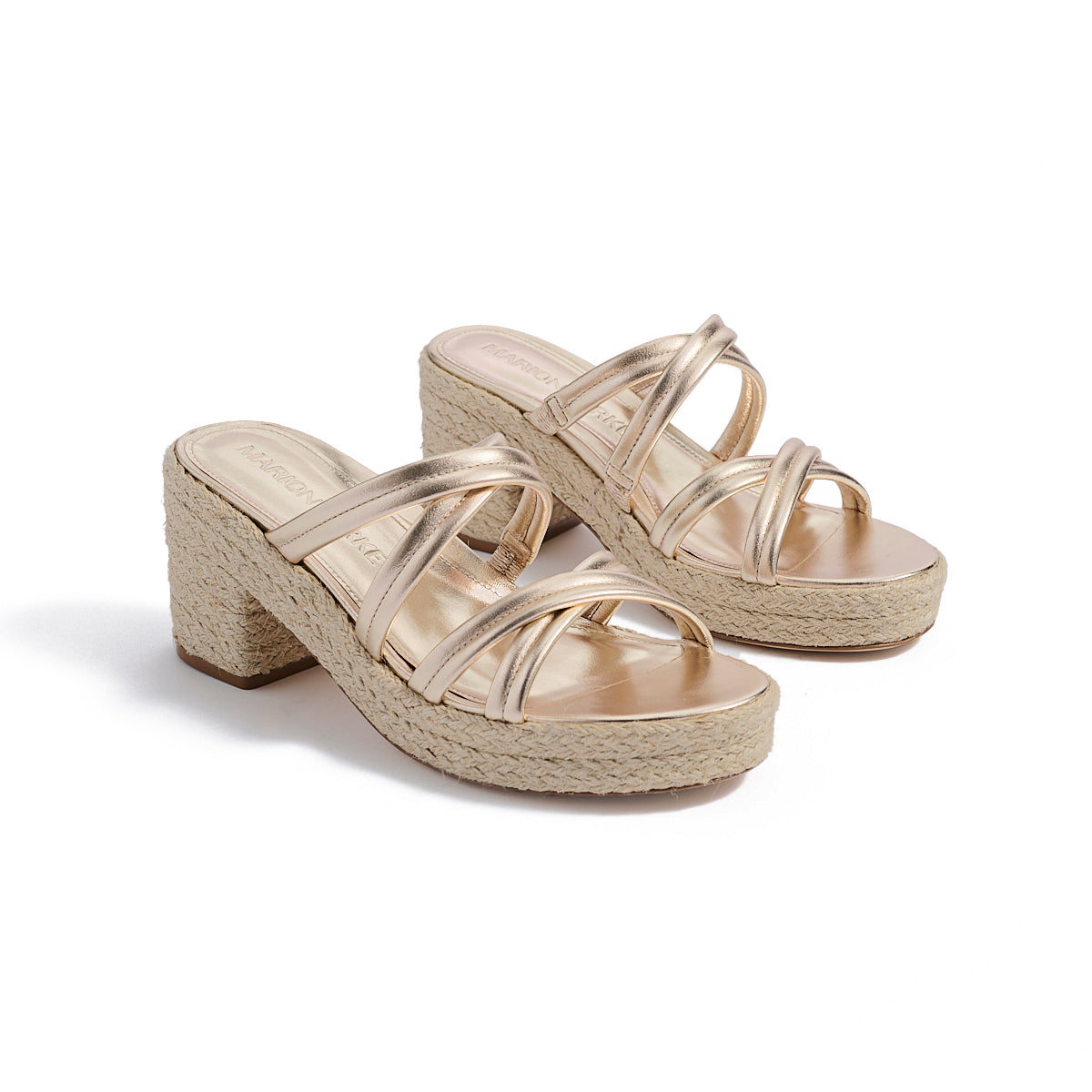 Adrian Platform Sandal in Gold