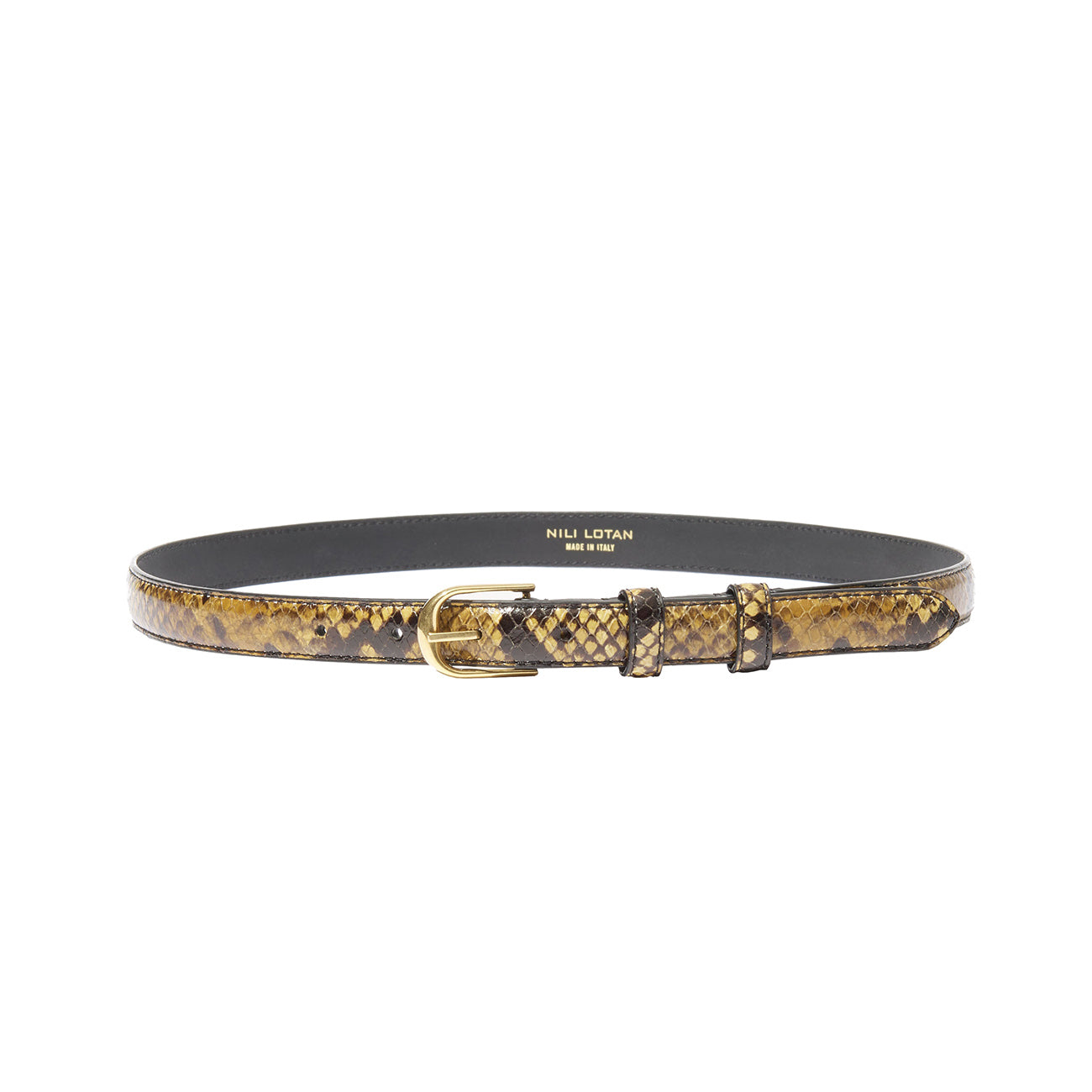 Jane Belt in Camel Snakeskin