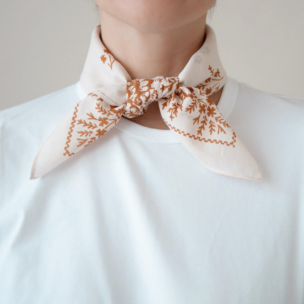 Cotton Field Bandana in Almond