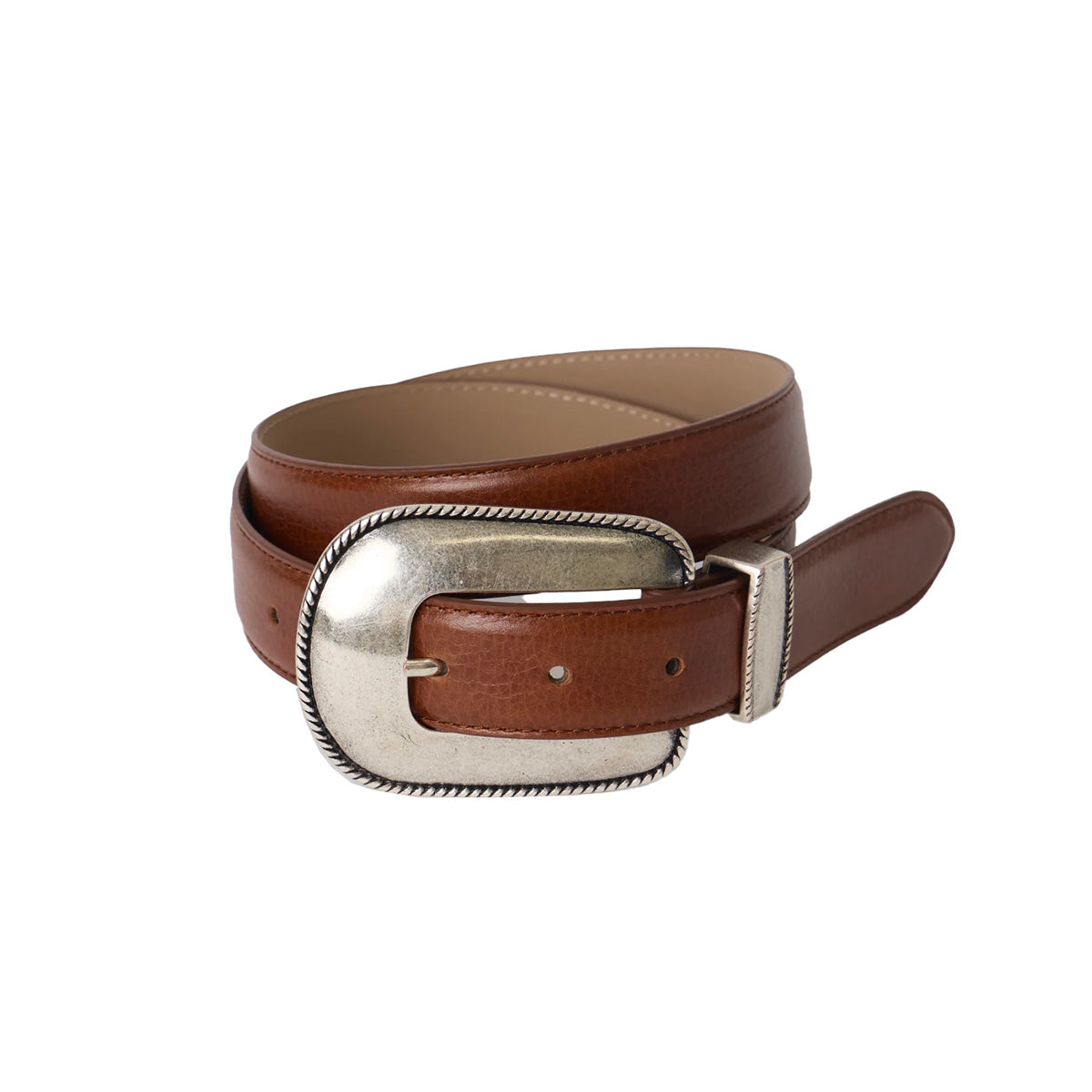 Walker Colt Belt in Cognac and Silver