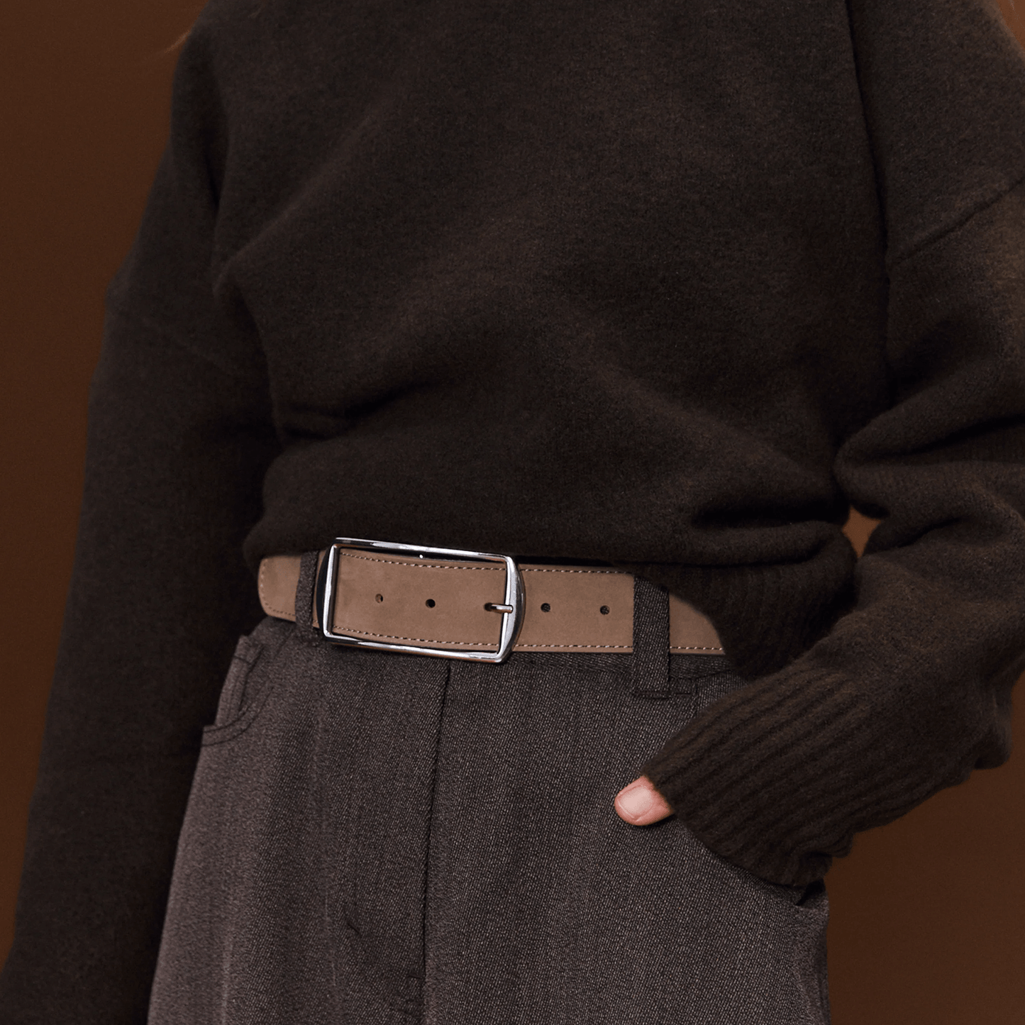 River Nubuck Belt in Mocha