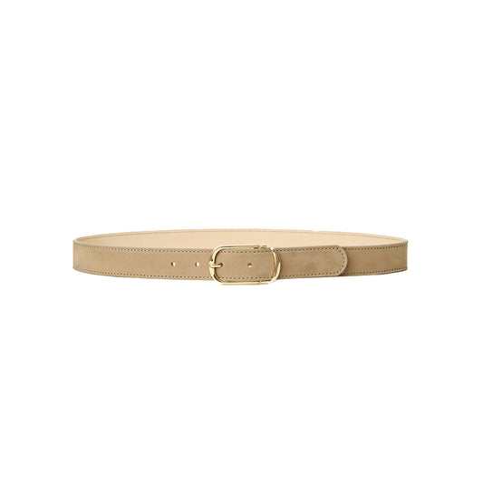Liam Nubuck Belt in Taupe