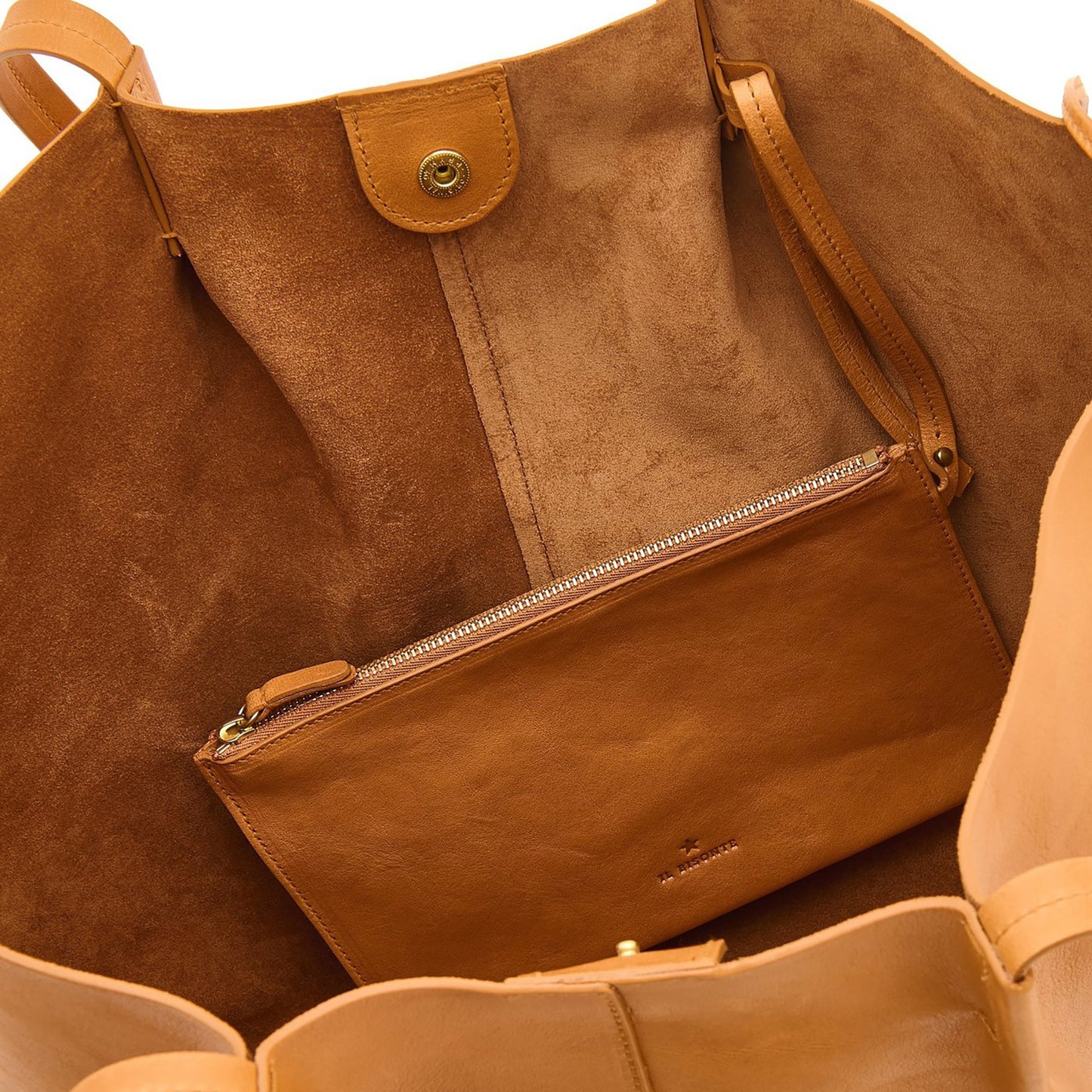 Nina Leather Tote in Natural