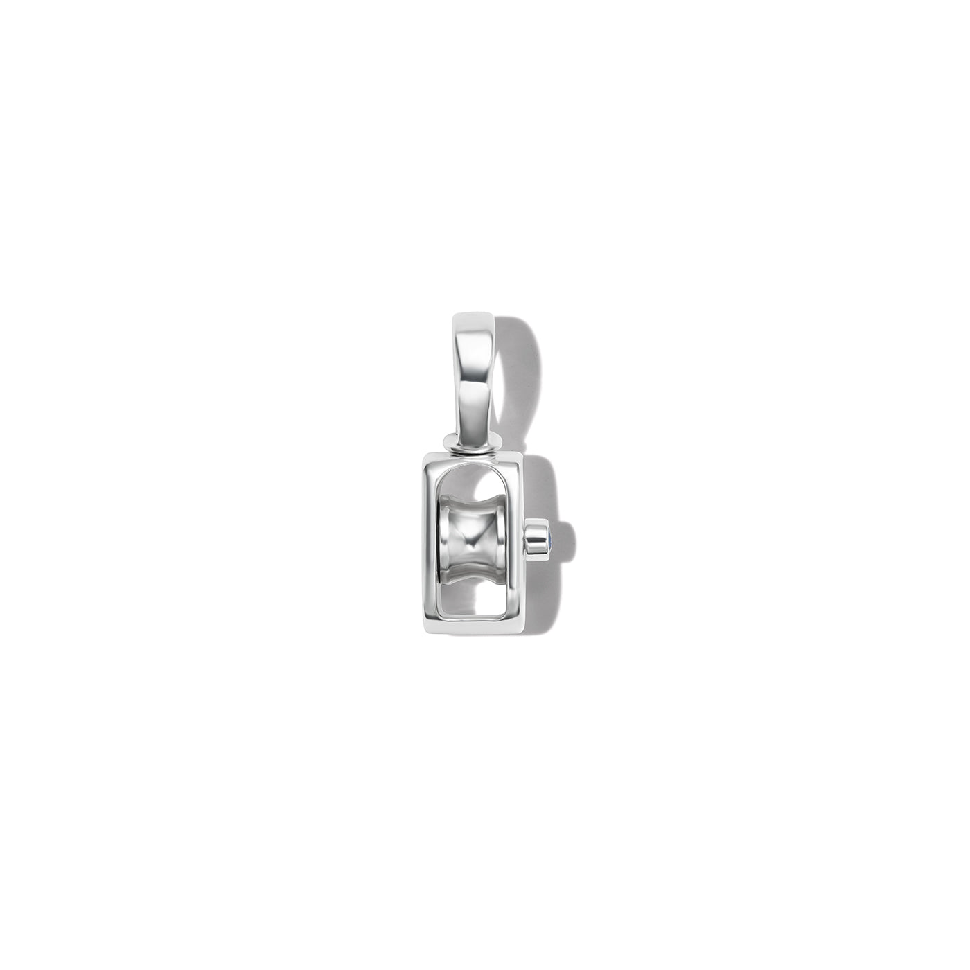 Silver & Blue Sapphire Baby Pulley