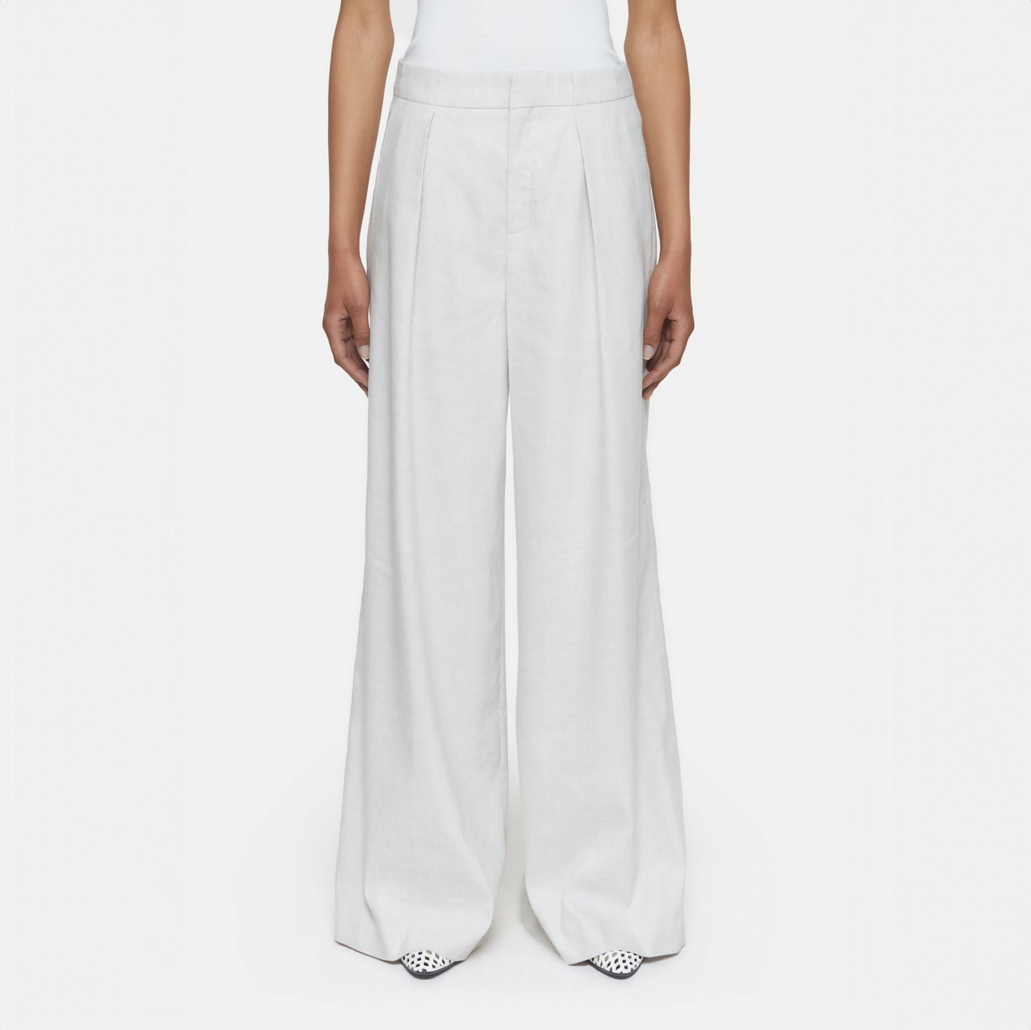 Rylan Linen Pant in Limestone