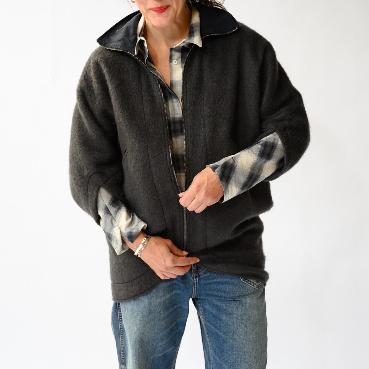 Reversible Rio Coat in Charcoal
