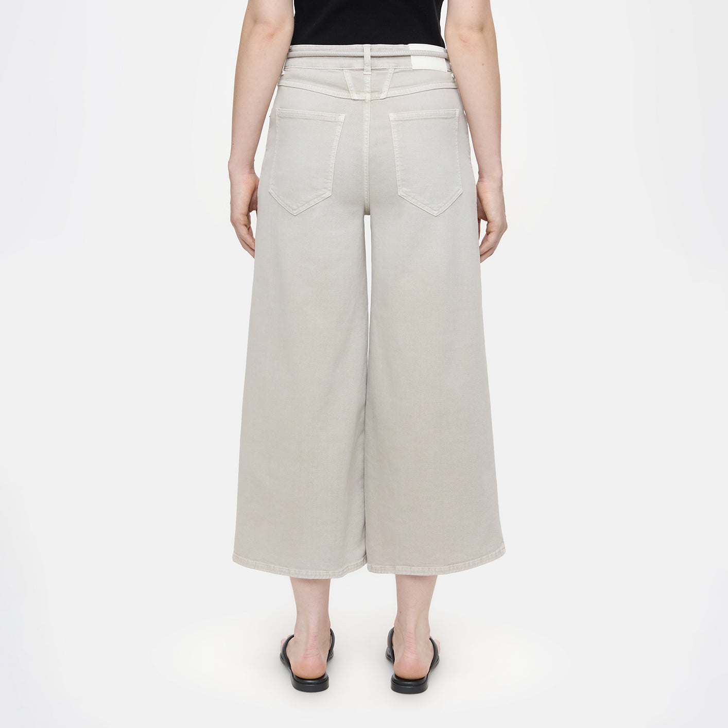 Lyna Wide Leg Jean in Soft Beige