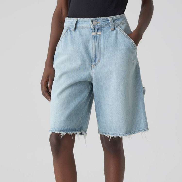 Naina Cutoff Denim Bermuda Shorts