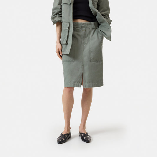 Utility Skirt in Faded Green