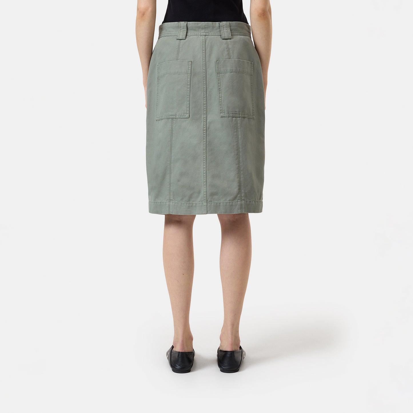 Utility Skirt in Faded Green