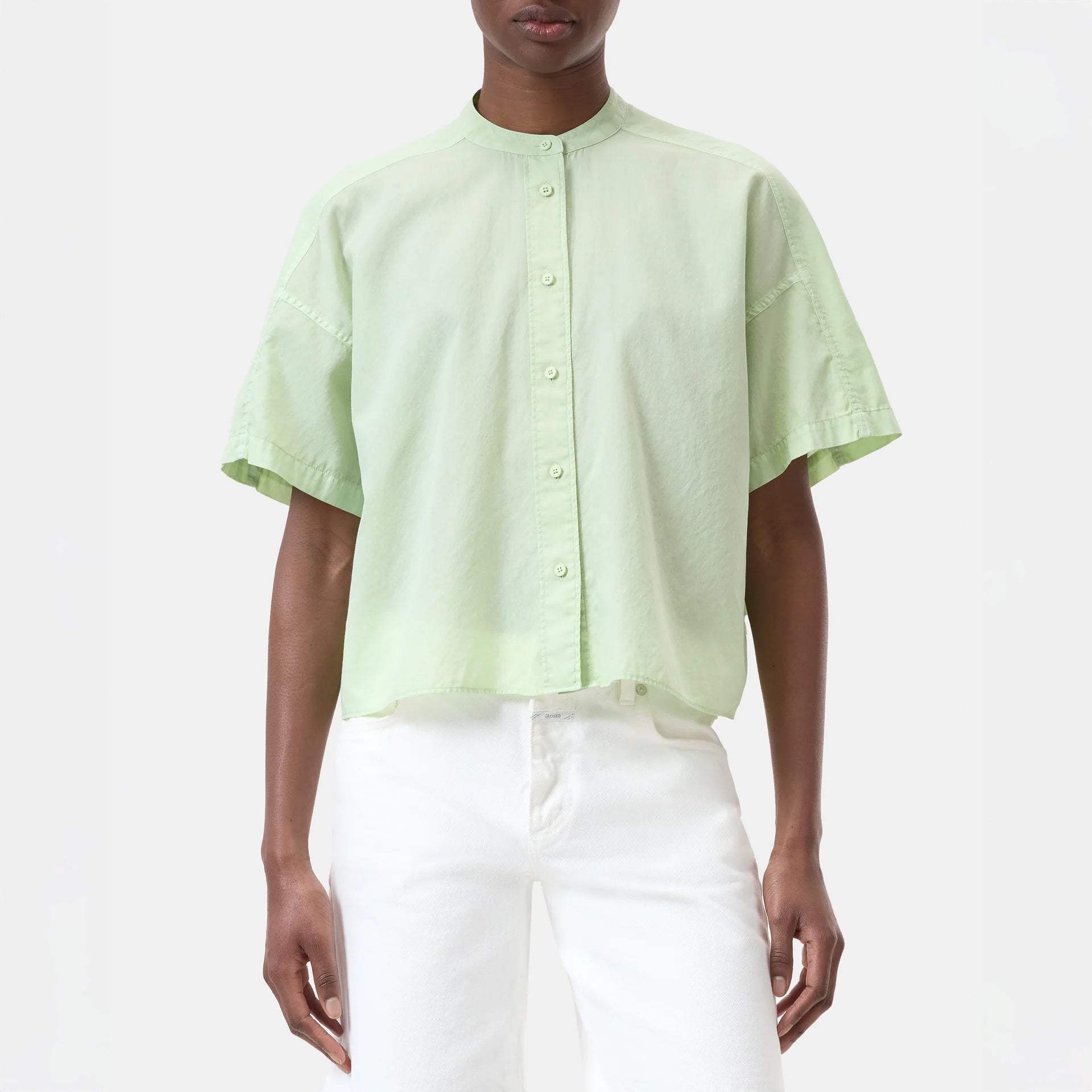 Relaxed Short Sleeve Shirt in Bud Green Relaxed Short Sleeve Shirt in Bud Green