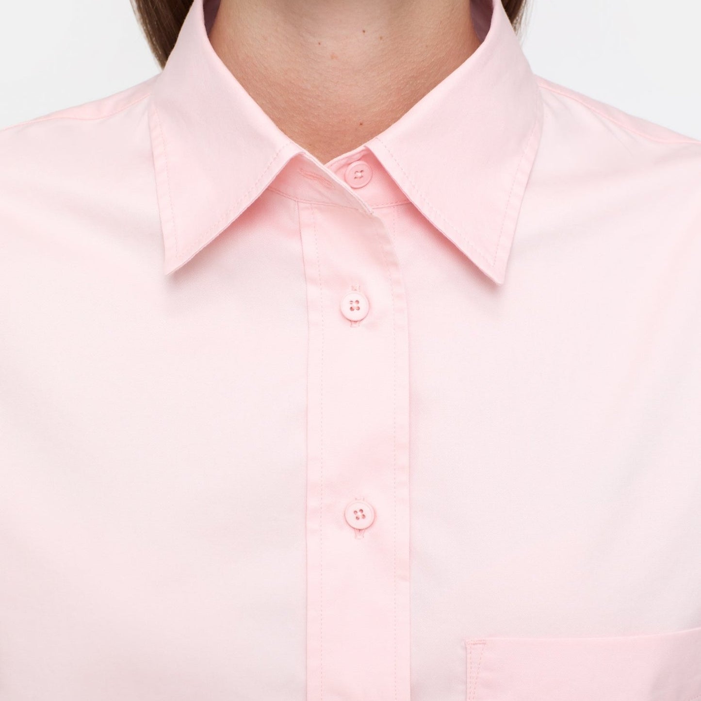 Poplin Button Up in English Rose
