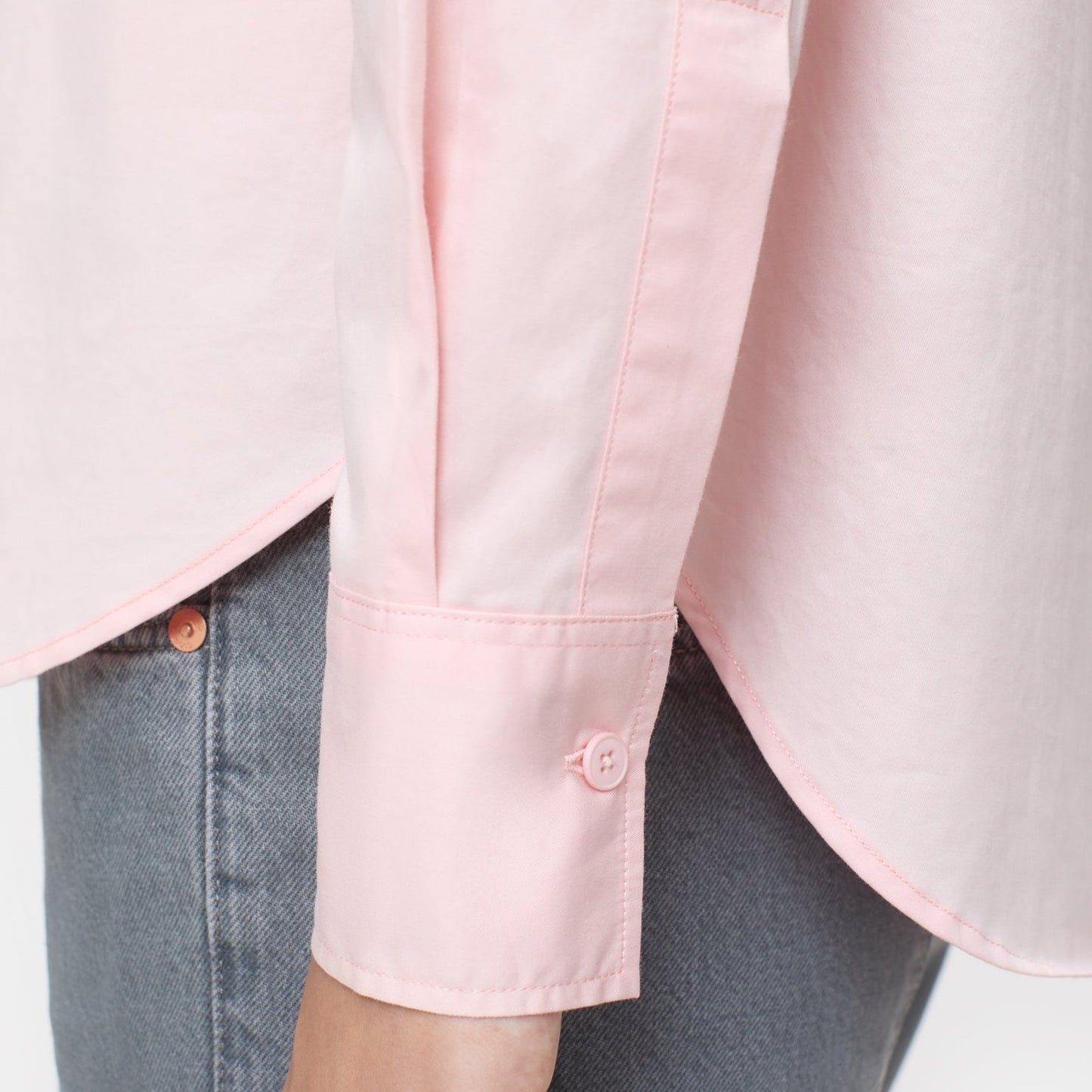 Poplin Button Up in English Rose