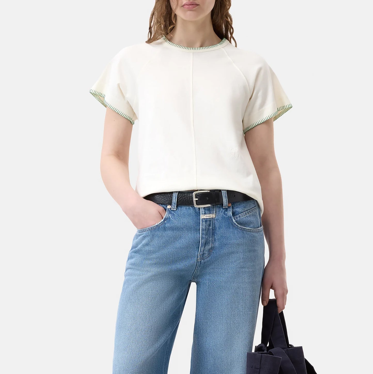Raglan Tee Shirt in Ivory