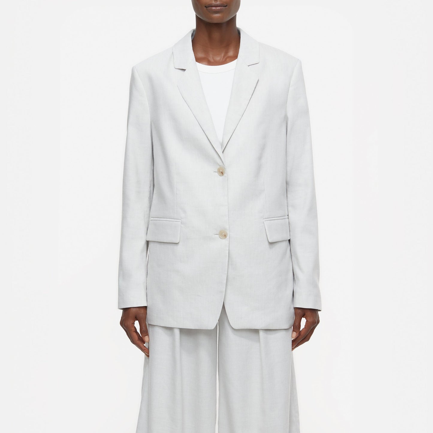 Lola Linen Blazer in Limestone