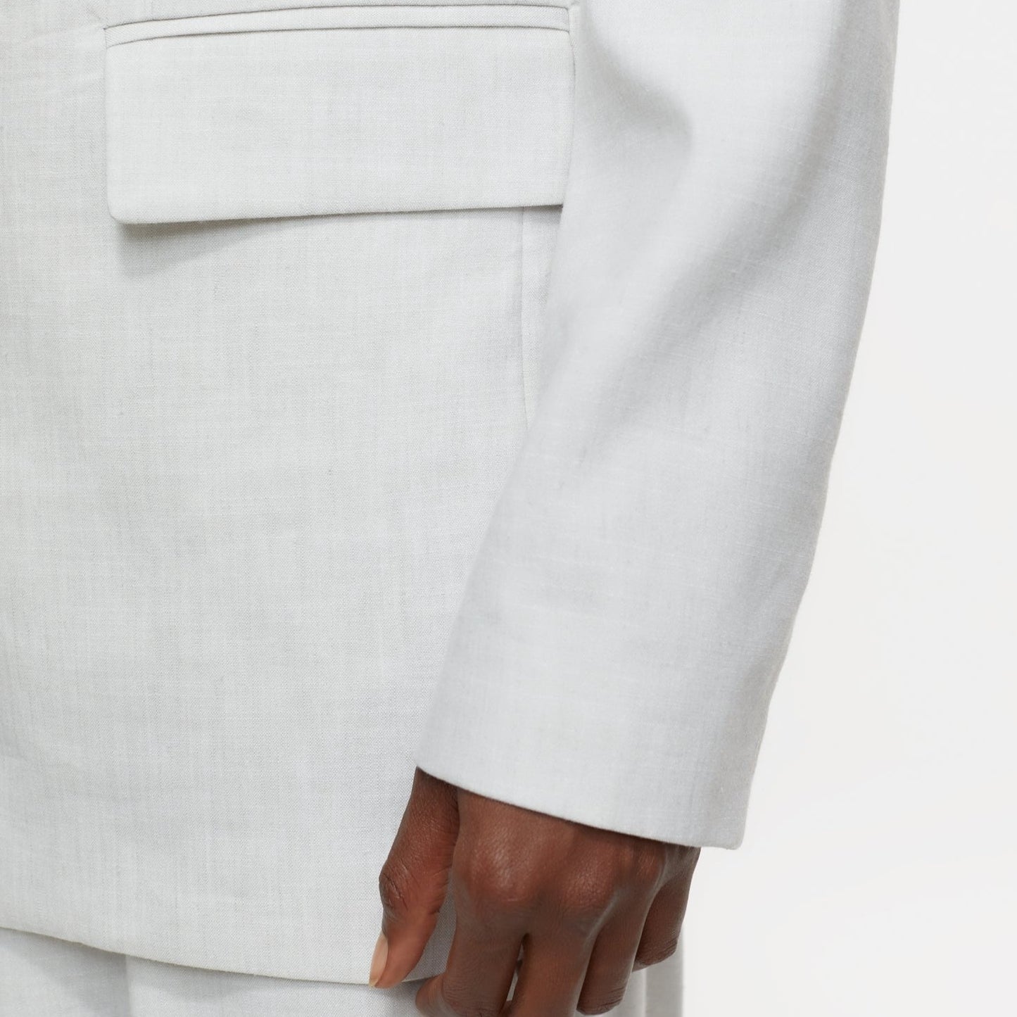 Lola Linen Blazer in Limestone