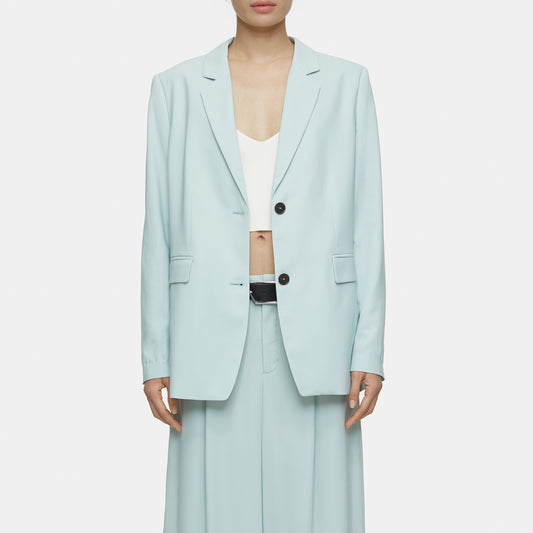 Lola Crepe Blazer in Amalfi Sea