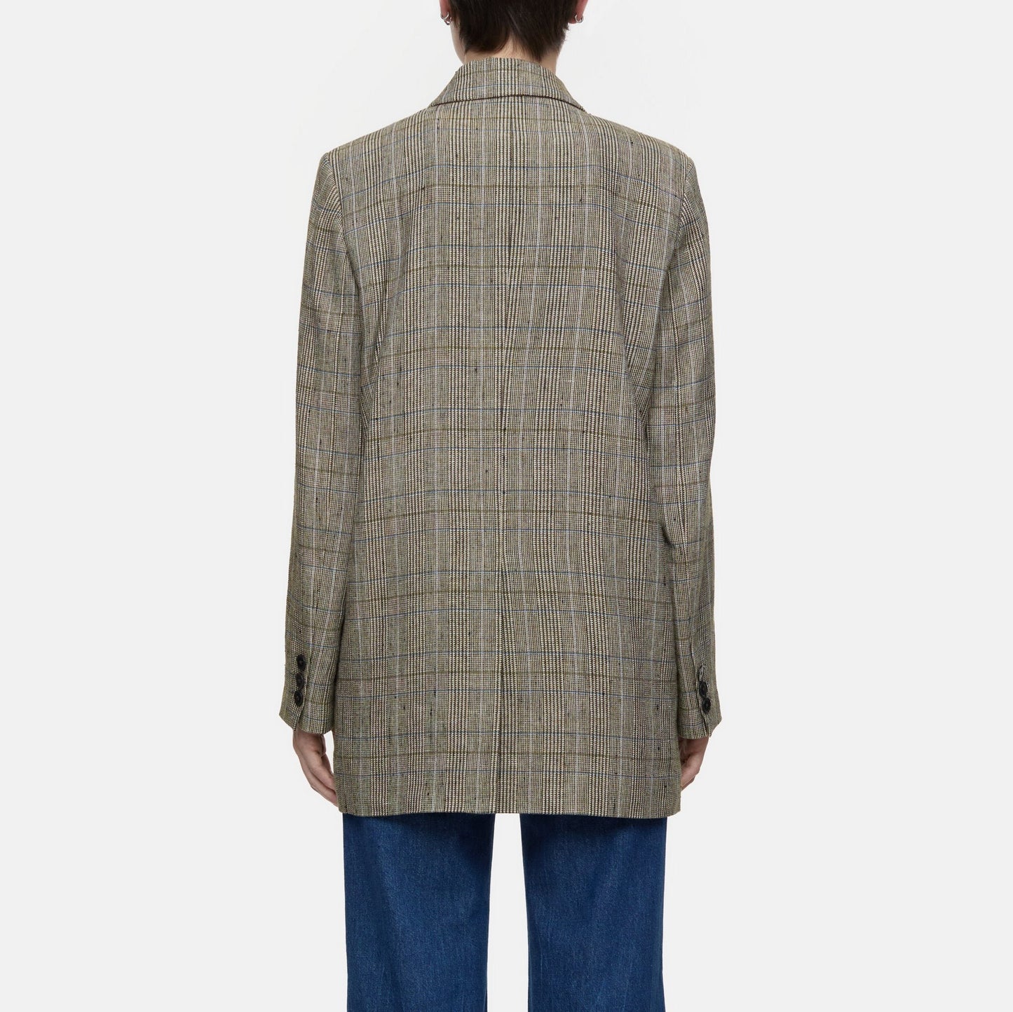 Double Breasted Checked Blazer