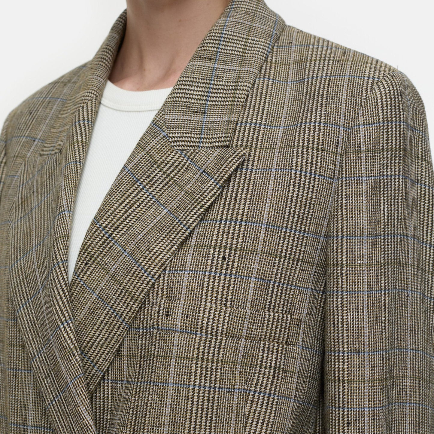 Double Breasted Checked Blazer