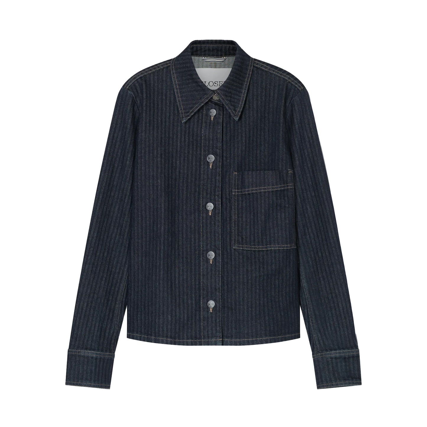 Slim Denim Jacket in Dark Blue