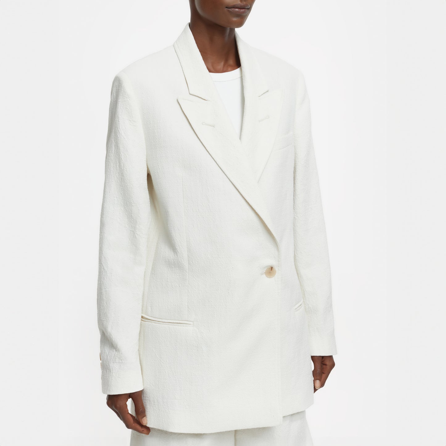 Kaycee Relaxed Blazer in Ivory