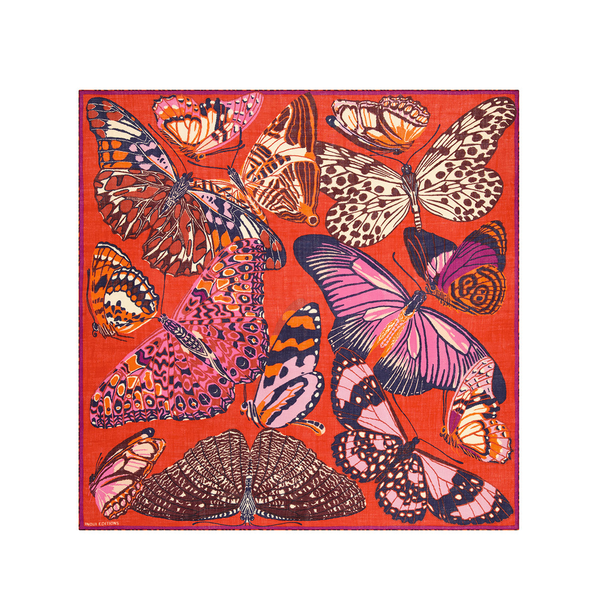 Papillons Scarf in Rouge