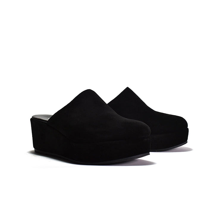 Camryn Suede Clog in Black