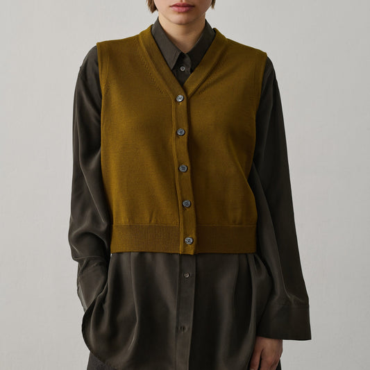 Chiara Knit Vest in Bronze