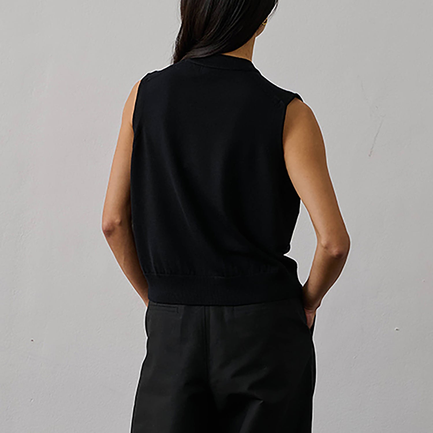 Chiara Knit Vest in Black