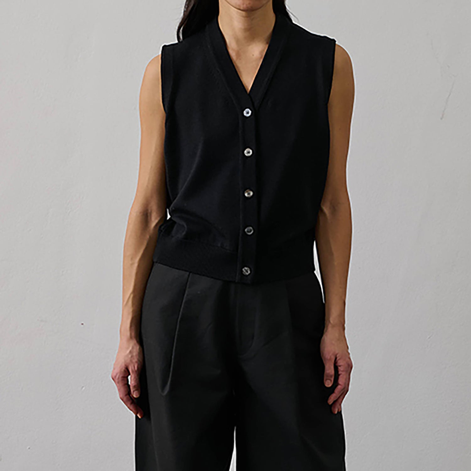 Chiara Knit Vest in Black