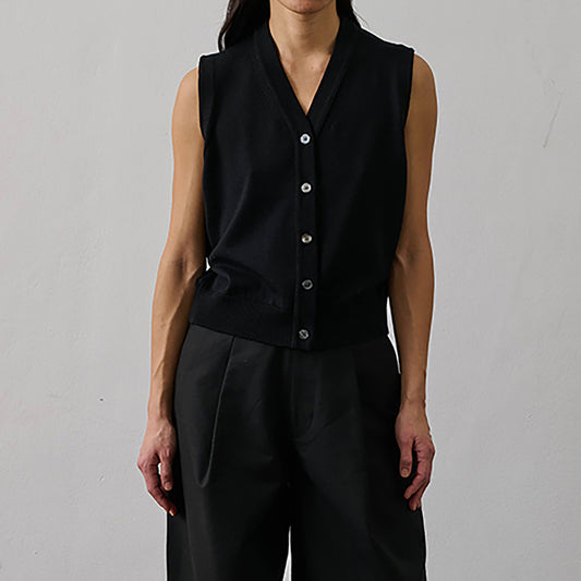 Chiara Knit Vest in Black