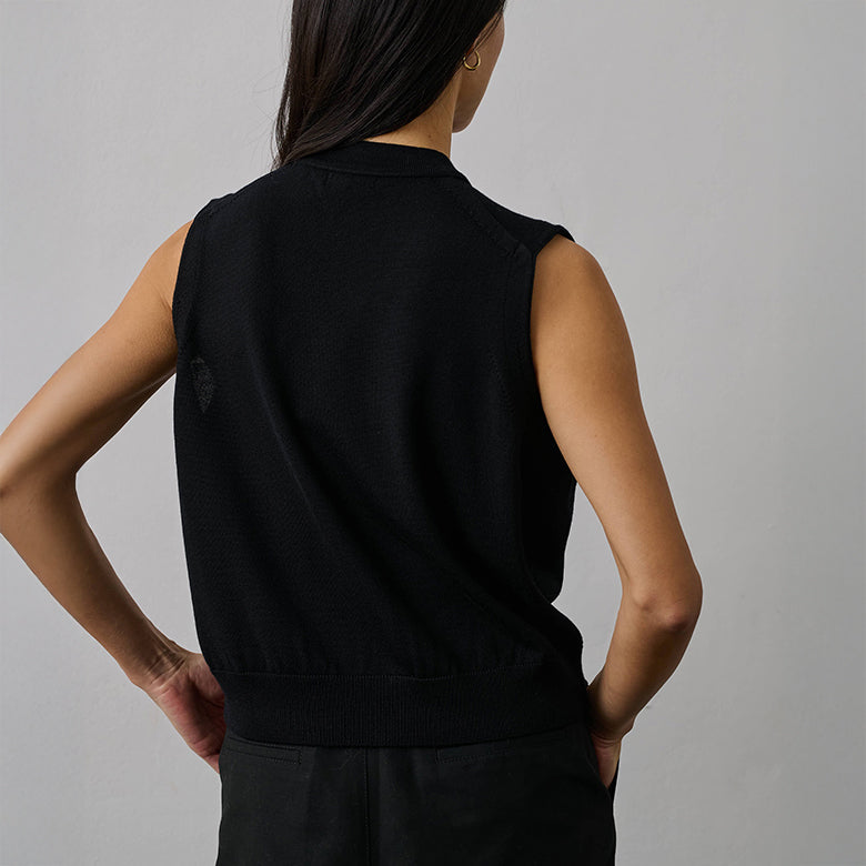 Chiara Knit Vest in Black