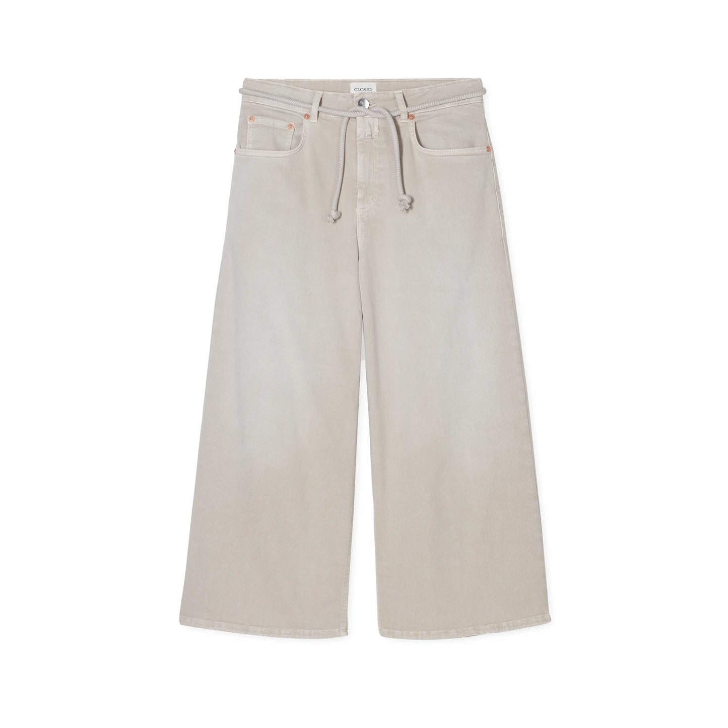 Lyna Wide Leg Jean in Soft Beige